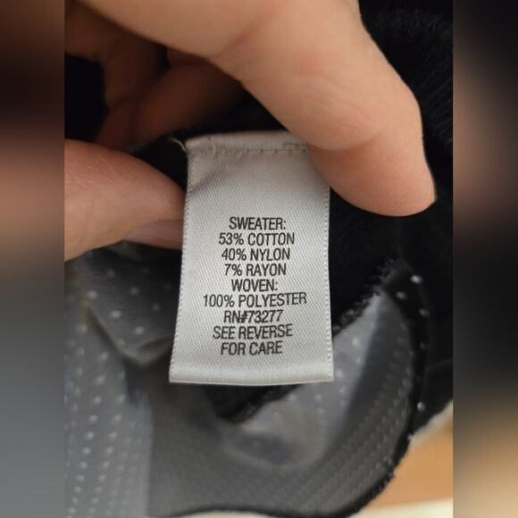 Croft and Barrow Womens 2in1 Collared Sweater Blouse Long Sleeve Open Knit Large - Picture 11 of 11